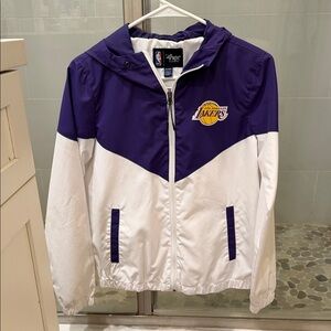 STARTER Purple and White Lakers Jacket